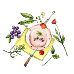 사람없음,식사,신선,오브젝트,완두콩,웰빙,유기농,음식,일러스트,잎,접시,채소,칼,콩,콩깍지,킨포크,토마토,펜일러스트,포크,하이앵글,허브,회화
