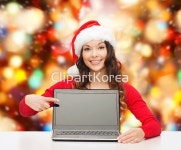 빛,빨간색,사람,산타클로스,소통,손가락,스크린,아름다움,여백,여자,연결,온라인,와이파이,인터넷,젊음,컴퓨터,크리스마스,해외포토,행복,활력