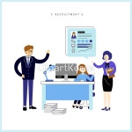 미소,비즈니스,비즈니스맨,비즈니스우먼,사람,성공,세명,손들기,앉기,여자,열정,이력서,인적자원,일러스트,자신감,정장,직장인,채용,채용정보,테이블