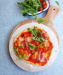 해외작가포토 - 클립아트코리아 :: 통로이미지(주) 루꼴라,사람없음,소시지,스튜디오,실내,오버헤드앵글,요리,육류,음식,토마토,피자,하이앵글... 