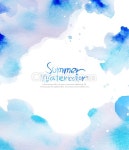 일러스트 - 클립아트코리아 :: 통로이미지(주) 백그라운드,번짐,블루,사람없음,수채화,여름,파란색