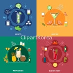 통로이미지(주) 네트워크,누끼,디자인,라임,럼주,레몬,레시피,마리아... 얼음,오렌지,원소,유리,음료,음식재료,인터넷,인포그래픽,일러스트,주스... 