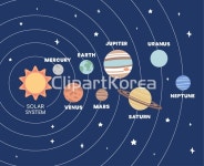 우주 태양계 행성 일러스트 벡터 이미지 / tc03560000185 / AI - 멤버십 일러스트