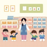 우리 어린이집에 온 걸 다같이 환영해요. / tc05790000023 / EPS - 멤버십 일러스트