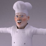 Chef 3D 모델 $29 - .max .ma .obj - Free3D
