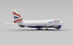 보잉 747 영국 항공 3D 모델 $20 - .3ds .max .c4d .obj - Free3D