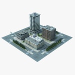 Big City Block 01 3D 모델 $149 - .max .fbx .obj .unknown - Free3D
