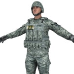 Soldier 5 LOD2 Rigged 3D 모델 $119 - .max .fbx - Free3D
