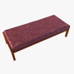 Wood bench with cushion 3D 모델 $7 - .3ds .fbx .max .obj - Free3D