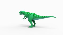 T-Rex low-poly Green 3D 모델 $25 - .c4d .obj .fbx - Free3D