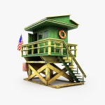 Lifeguard station 3D 모델 $20 - .obj .max .ma .fbx - Free3D