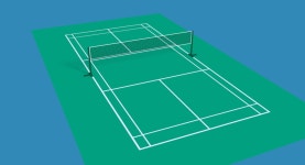 Badminton Court 3D 모델 $5 - .blend .fbx .obj .3ds - Free3D