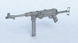 German MP-40 3D 모델 $20 - .max .upk .unknown .fbx - Free3D