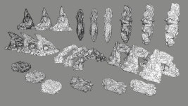 Cliff rock set 3D 모델 $39 - .obj - Free3D