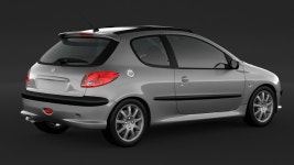 Peugeot 206 gti 3D 모델 $75 - .max .obj .fbx - Free3D