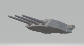 USS North Carolina or Wisconsin 16 inch forward turret 3D 모델 $5 - .3ds .obj .stl .fbx - Free3D