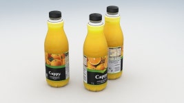 Beverage Bottle Cappy Orange 1L 2020 3D 모델 $24 - .max - Free3D