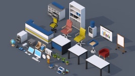 100 Low Poly Furniture Pack 4 in 1 3D 모델 $25 - .3ds .c4d .fbx .max .obj .stl - Free3D