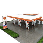 3D 주유소 3D 모델 $7 - .max .fbx .obj - Free3D