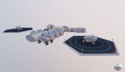 풀 스페이스 화성 식민지 장면 SI-FI 및 군용 차량 3D 모델 $56 - .blend .fbx .max .unknown .obj - Free3D