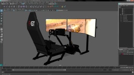 F-GT Racing Simulator Rig GT with 3 Screens 3D 모델 $99 - .3ds .blend .c4d .fbx .max .ma .lxo .obj - Free3D