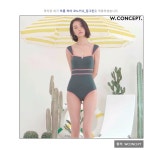 [아그넬]프롬 히어 모노키니_딥그린 [W CONCEPT]