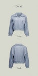 [애즈이프]Lovin collar Sweatshirt (Sky blue) [W CONCEPT]
