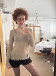 [라파엘]Tear brush slim knit (Beige) [W CONCEPT]