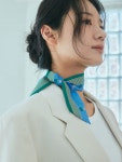 [블랭크인]blankin Silk Twilly Scarf Blue Terrace [W CONCEPT]
