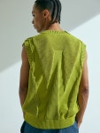 [왓에버위원트]W KNIT VEST [YELLOW GREEN] [W CONCEPT]