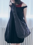 [포이에]rivet cross bag (charcoal) [W CONCEPT]