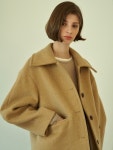 [라르고]balloon half coat (beige) [W CONCEPT]