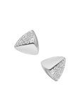 [타리마코이][S by Tari] Triangular Volume Earrings - Whitegold [W CONCEPT]
