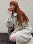 [마론에디션]23 Fall_ Cream Melange Boucle Belted Wool Coat [W CONCEPT]