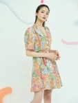 [미드나잇서커스]Drawing Button Dress in Orange [W CONCEPT]