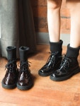 [프리플라]cbb368 knit lace-up ankle boots _ 2colors [W CONCEPT]