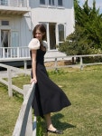 [라벨르블랑]Noir Flareline skirt [W CONCEPT]