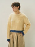 [메종마레]Brushed Crop Sweater, Cream [W CONCEPT]
