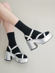 [블랑수블랑]Kai Flatform Sandals Leather Silver [W CONCEPT]