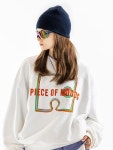 [피스오브무즈]WHITE COLOR PIECE EMBROIDERED SWEATSHIRT (UNISEX) [W CONCEPT]