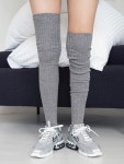 [히그][no.611] melange gray over-knee socks [W CONCEPT]