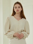 [주르티]j1040 plain blouse (cream) [W CONCEPT]