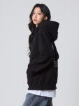 [언노운플라넷]플라넷 크라운 그래픽 후드 블랙_Planet Crown Graphic Hood Black [W CONCEPT]
