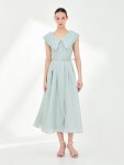 ASHLEY Wide collar flared dress - W컨셉(W CONCEPT)