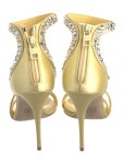 Alexander McQueen Satin Crystal Embellishments Sandals w/ Tags - Yellow Sandals, Shoes - ALE250023 | The RealReal
