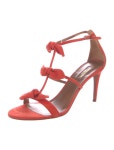 Jimmy Choo Suede T-Strap Sandals - Orange Sandals, Shoes - JIM350058 | The RealReal Suede T-Strap Sandals