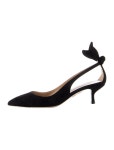 웰트레이더스 | Aquazzura Suede Slingback Pumps - Black Pumps, Shoes - AQZ95763 | The RealReal