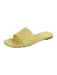 Bottega Veneta Leather Slides - Yellow Sandals, Shoes - BOT370028 | The RealReal