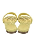 Bottega Veneta Leather Slides - Yellow Sandals, Shoes - BOT370028 | The RealReal