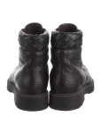 Bottega Veneta Intrecciato Weave Leather Combat Boots - Brown Boots, Shoes - BOT370037 | The RealReal
